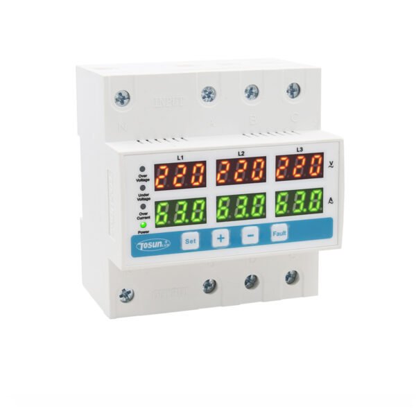 RELAIS DE TENSION TDP2-4P 63A VOLT ET AMPERE TOSUN