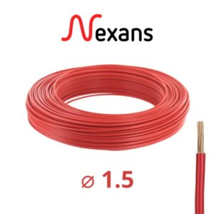 CABLE U500V 1.5MM ROUGE  RIGIDE NEXANS/INGELEC  100M