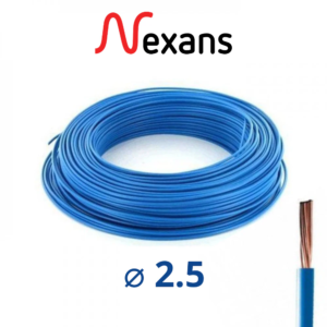 CABLE U500V 2.5MM BLEU RIGIDE NEXANS/INGELEC 100M