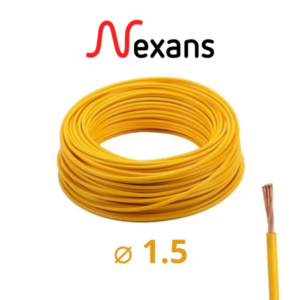 CABLE U500V 1.5MM JAUNE   RIGIDE NEXANS/INGELEC  100M