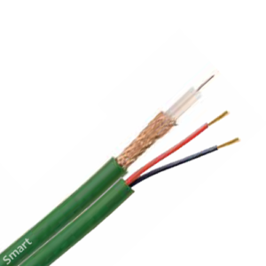 Câble camera cuivre coaxial flexible RG59+12V