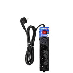 MULTIPRISE 4X2P+T + INTER 1.5M NOIR INGELEC